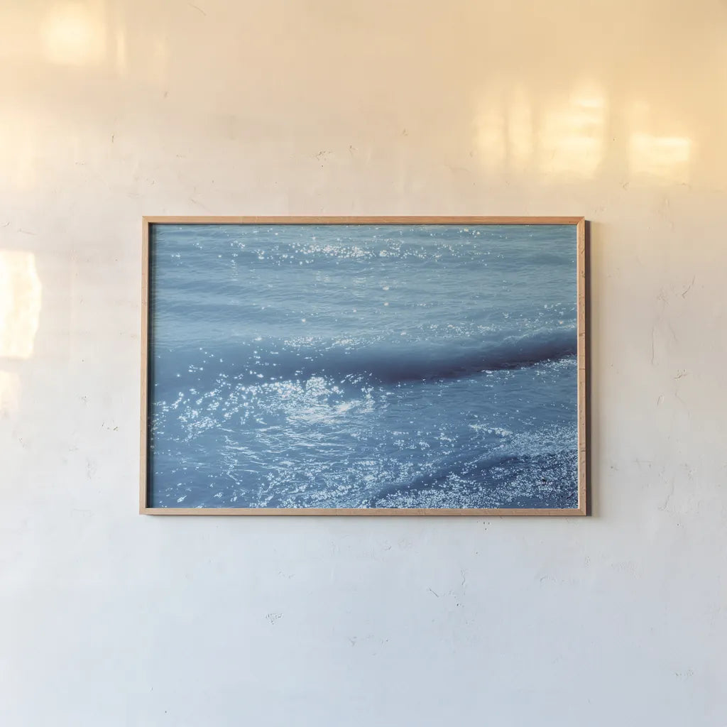 Sparkling Waters I by Nathan Larson. shown as a paper print in a natural frame. Available as a archival giclee rolled canvas, fine art paper, or poster print. SKU 79430i.