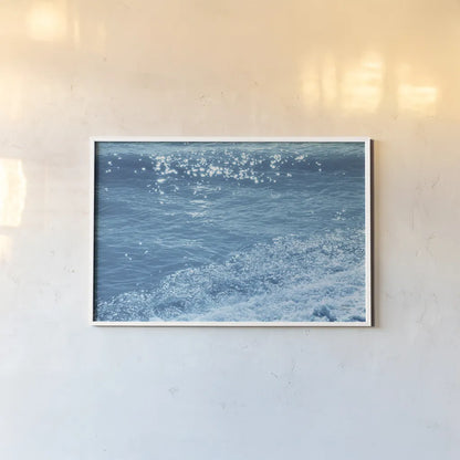 Sparkling Waters II by Nathan Larson. shown as a paper print in a white frame. Available as a archival giclee rolled canvas, fine art paper, or poster print. SKU 79431i.