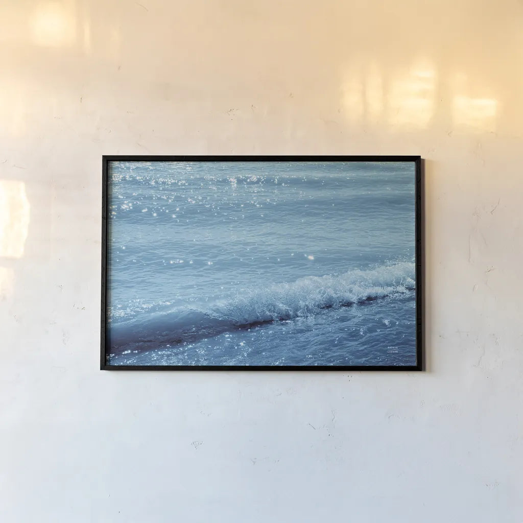 Sparkling Waters III by Nathan Larson. shown as a paper print in a black flame. Available as a archival giclee rolled canvas, fine art paper, or poster print. SKU 79432i.
