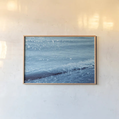 Sparkling Waters III by Nathan Larson. shown as a paper print in a natural frame. Available as a archival giclee rolled canvas, fine art paper, or poster print. SKU 79432i.