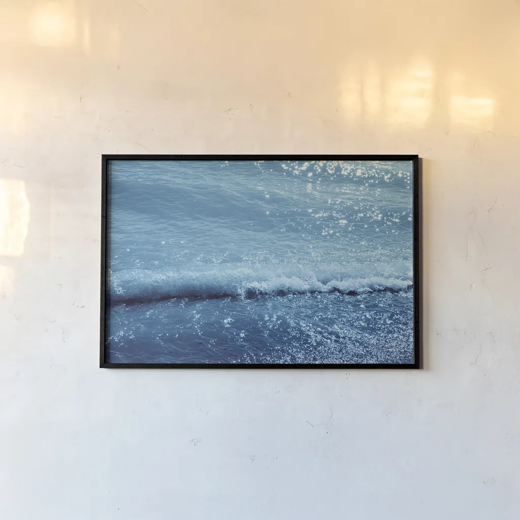 Sparkling Waters IV by Nathan Larson. shown as a paper print in a black flame. Available as a archival giclee rolled canvas, fine art paper, or poster print. SKU 79433i.