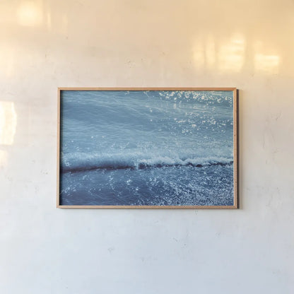 Sparkling Waters IV by Nathan Larson. shown as a paper print in a natural frame. Available as a archival giclee rolled canvas, fine art paper, or poster print. SKU 79433i.