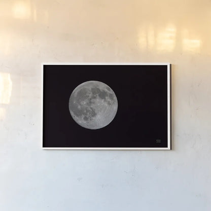 Spring Moon by Nathan Larson. shown as a paper print in a white frame. Available as a archival giclee rolled canvas, fine art paper, or poster print. SKU 79405i.
