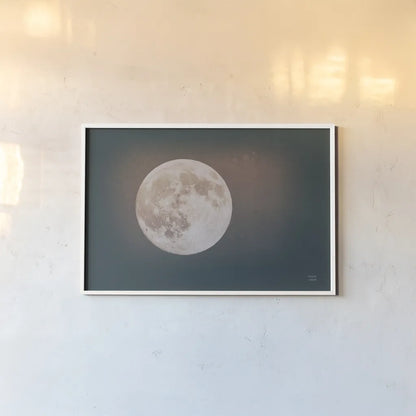 Spring Moon Tones by Nathan Larson. shown as a paper print in a white frame. Available as a archival giclee rolled canvas, fine art paper, or poster print. SKU 79406i.