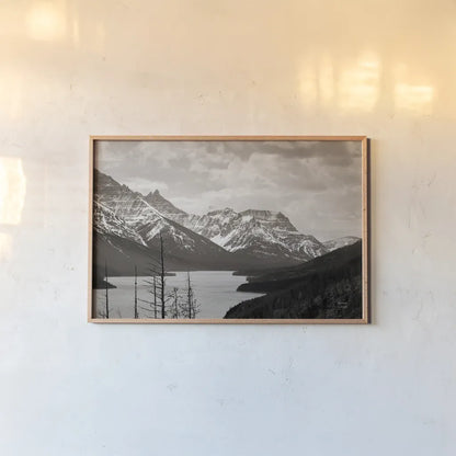 Spring Range by Nathan Larson. shown as a paper print in a natural frame. Available as a archival giclee rolled canvas, fine art paper, or poster print. SKU 82415i.