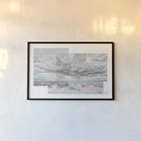 Storm Collage by Nathan Larson. shown as a paper print in a black flame. Available as a archival giclee rolled canvas, fine art paper, or poster print. SKU 72701i.