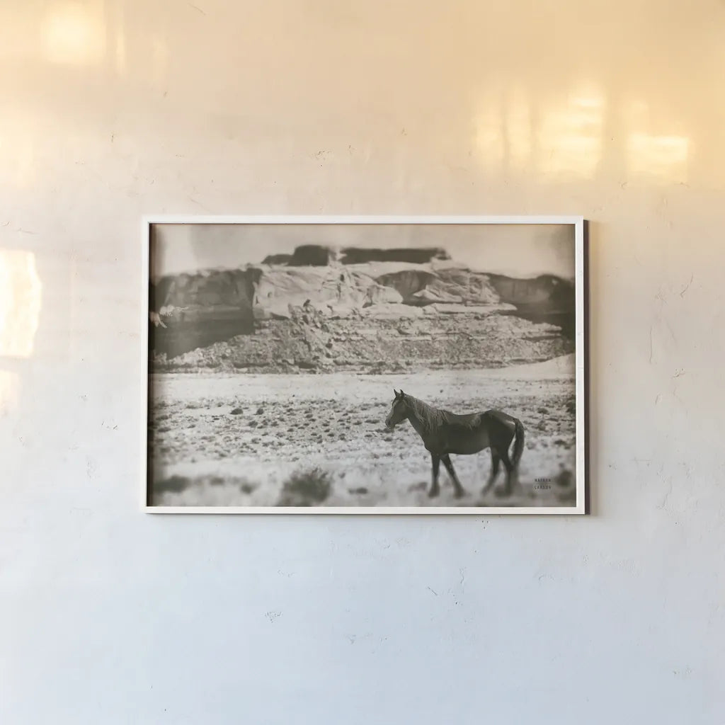 Summer Range by Nathan Larson. shown as a paper print in a white frame. Available as a archival giclee rolled canvas, fine art paper, or poster print. SKU 87105i.