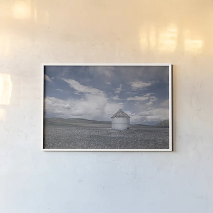 Sunny Pastures by Nathan Larson. shown as a paper print in a white frame. Available as a archival giclee rolled canvas, fine art paper, or poster print. SKU 84241i.