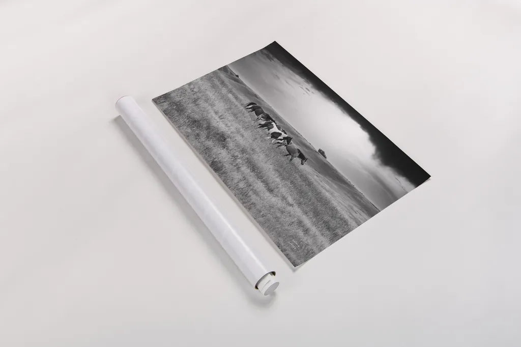 Sunset Rains by Nathan Larson. shown as a rolled paper print. Available as archival giclee rolled canvas, fine art paper, or poster print. SKU 82420i.