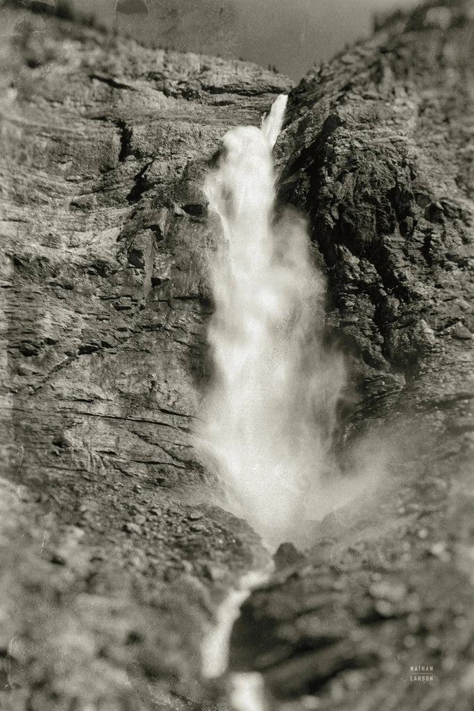 Takakkaw Falls Sepia by Nathan Larson