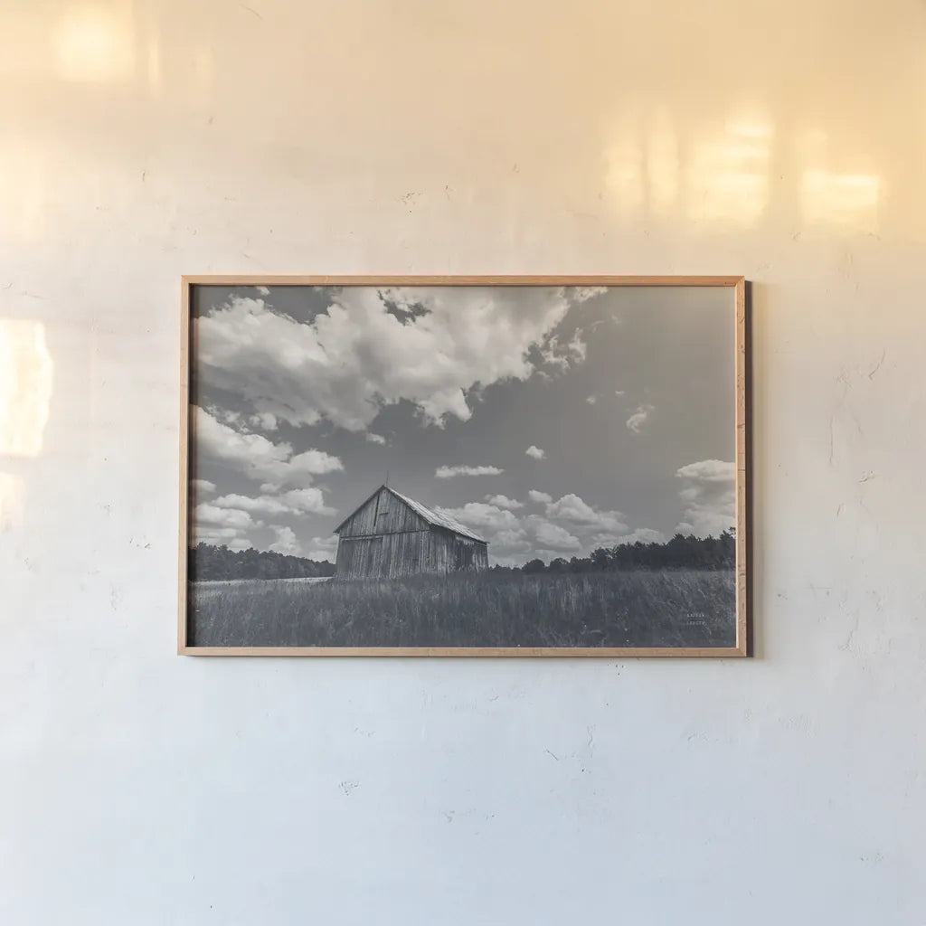 Take Me Upstate by Nathan Larson. shown as a paper print in a natural frame. Available as a archival giclee rolled canvas, fine art paper, or poster print. SKU 96201i.