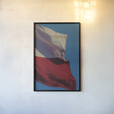 Texas Flag III by Nathan Larson. shown as a paper print in a black flame. Available as a archival giclee rolled canvas, fine art paper, or poster print. SKU 104029h.
