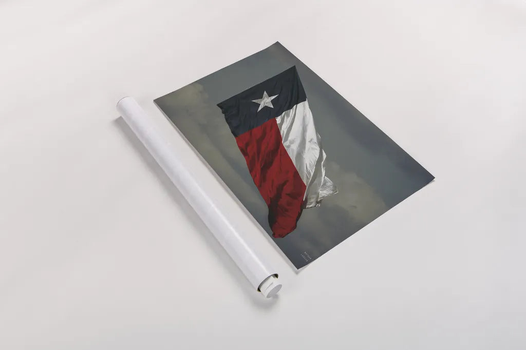 Texas Waves by Nathan Larson. shown as a rolled paper print. Available as archival giclee rolled canvas, fine art paper, or poster print. SKU 102779i.