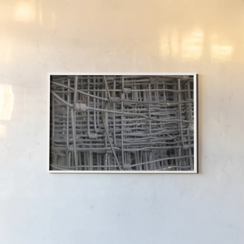 Textural IV by Nathan Larson. shown as a paper print in a white frame. Available as a archival giclee rolled canvas, fine art paper, or poster print. SKU 85844i.