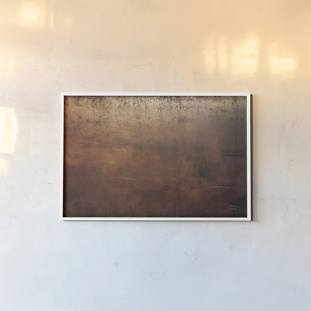 Textural XIX by Nathan Larson. shown as a paper print in a white frame. Available as a archival giclee rolled canvas, fine art paper, or poster print. SKU 85867i.