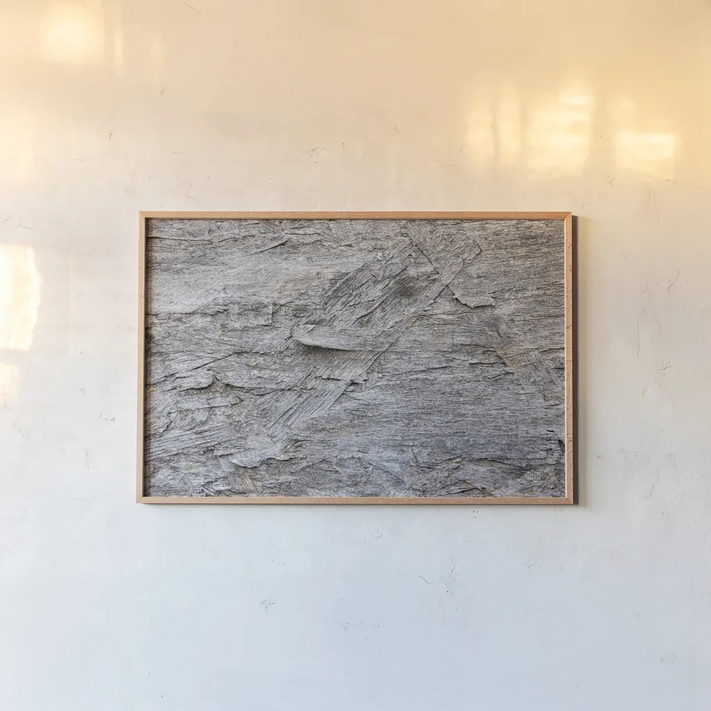 Textural XV by Nathan Larson. shown as a paper print in a natural frame. Available as a archival giclee rolled canvas, fine art paper, or poster print. SKU 85855i.