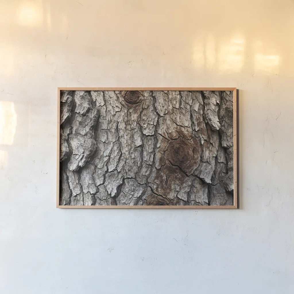 Textural XVIII by Nathan Larson. shown as a paper print in a natural frame. Available as a archival giclee rolled canvas, fine art paper, or poster print. SKU 85866i.