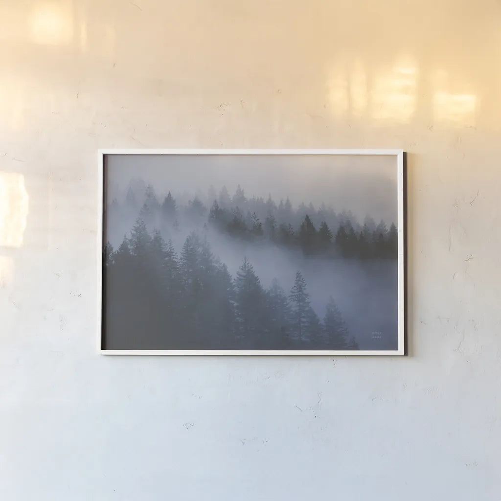 The Cove by Nathan Larson. shown as a paper print in a white frame. Available as a archival giclee rolled canvas, fine art paper, or poster print. SKU 90331i.
