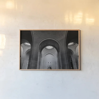 The Winged Victory of Samothrace by Nathan Larson. shown as a paper print in a natural frame. Available as a archival giclee rolled canvas, fine art paper, or poster print. SKU 81749i.