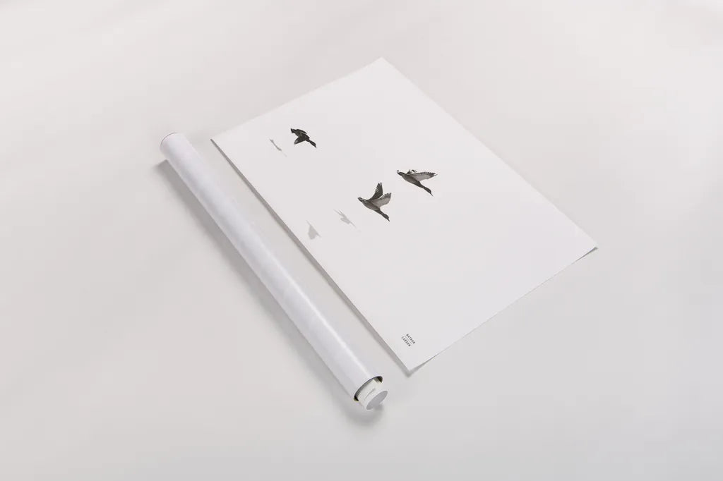 Three Departing by Nathan Larson. shown as a rolled paper print. Available as archival giclee rolled canvas, fine art paper, or poster print. SKU 77894i.