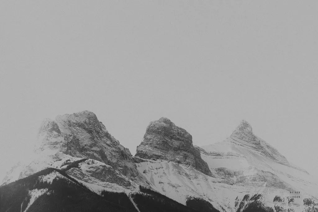 Three Sisters View by Nathan Larson. SKU 86712i. Archival Giclee Fine art print for wall decor.