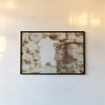 Through Ruins by Nathan Larson. shown as a paper print in a black flame. Available as a archival giclee rolled canvas, fine art paper, or poster print. SKU 81817i.