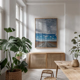 Tres Hermanas Clouds Color by Nathan Larson. shown as a print in a natural wood frame in a dining room. Available as a archival giclee rolled canvas, fine art paper, or poster print. SKU 77277h.