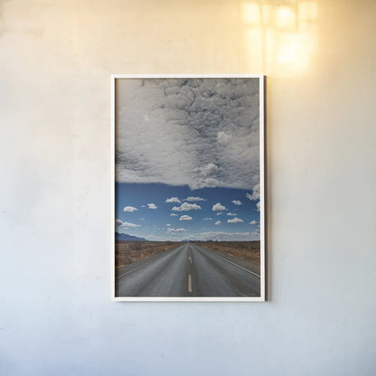 Tres Hermanas Clouds Color by Nathan Larson. shown as a paper print in a white frame. Available as a archival giclee rolled canvas, fine art paper, or poster print. SKU 77277h.