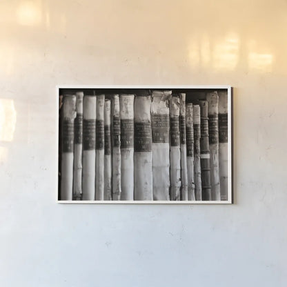 Trinity III BW by Nathan Larson. shown as a paper print in a white frame. Available as a archival giclee rolled canvas, fine art paper, or poster print. SKU 101217i.