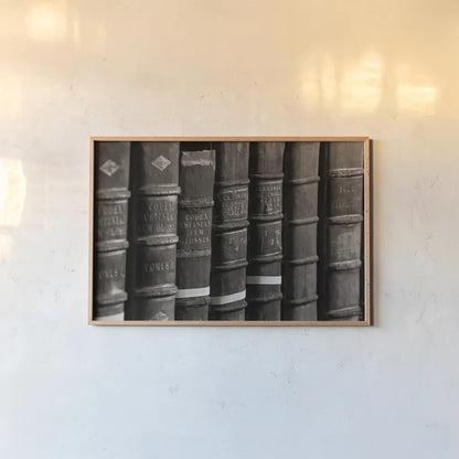 Trinity IV BW by Nathan Larson. shown as a paper print in a natural frame. Available as a archival giclee rolled canvas, fine art paper, or poster print. SKU 101219i.