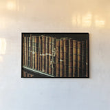 Trinity Library I by Nathan Larson. shown as a paper print in a black flame. Available as a archival giclee rolled canvas, fine art paper, or poster print. SKU 103685i.