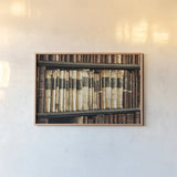 Trinity Library II by Nathan Larson. shown as a paper print in a natural frame. Available as a archival giclee rolled canvas, fine art paper, or poster print. SKU 103686i.