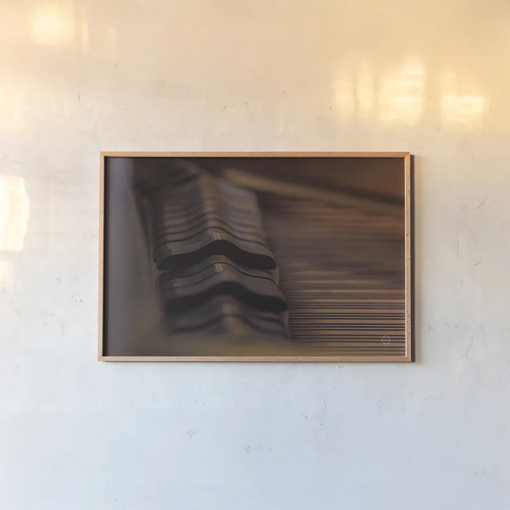 Under the Hood by Nathan Larson. shown as a paper print in a natural frame. Available as a archival giclee rolled canvas, fine art paper, or poster print. SKU 76316i.