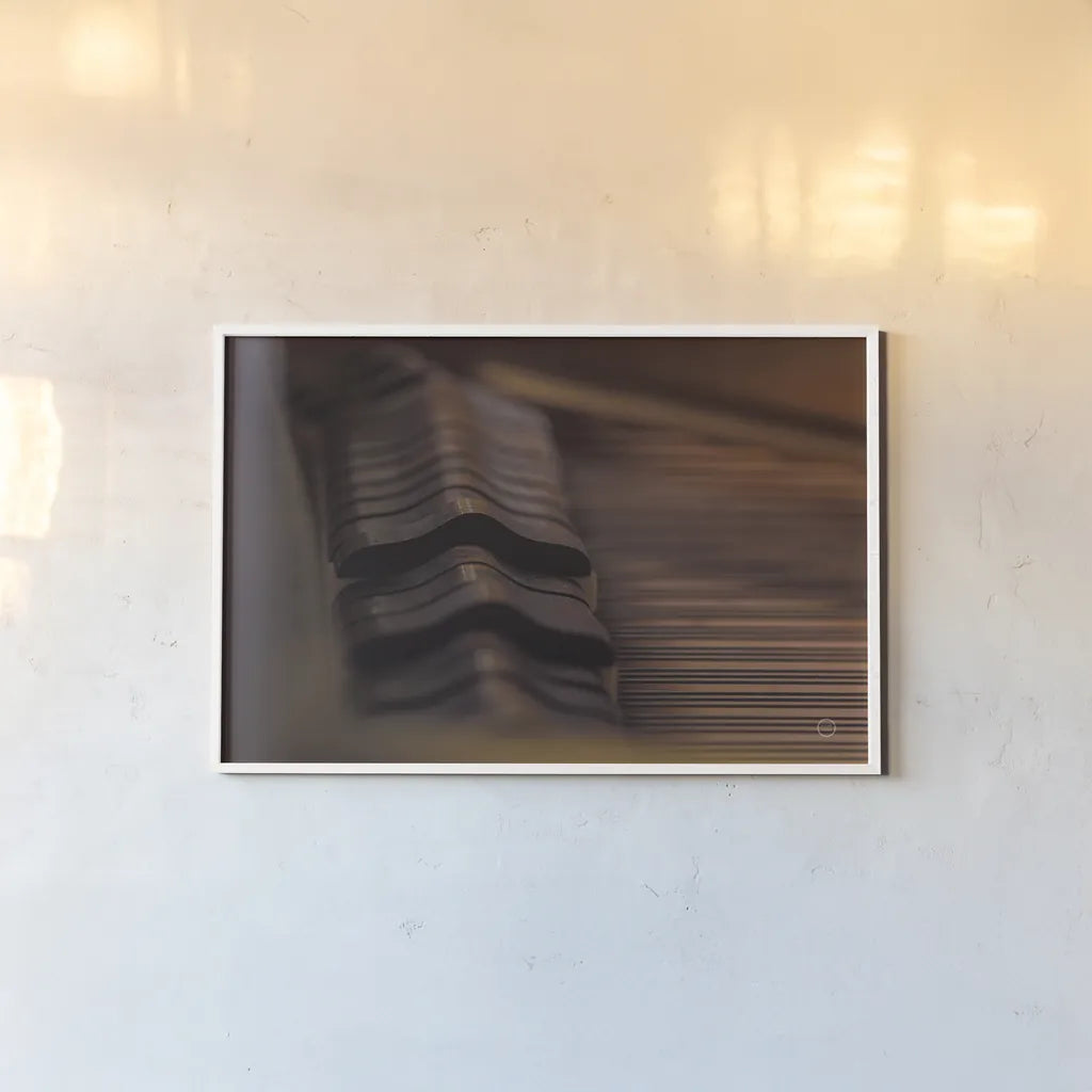 Under the Hood by Nathan Larson. shown as a paper print in a white frame. Available as a archival giclee rolled canvas, fine art paper, or poster print. SKU 76316i.