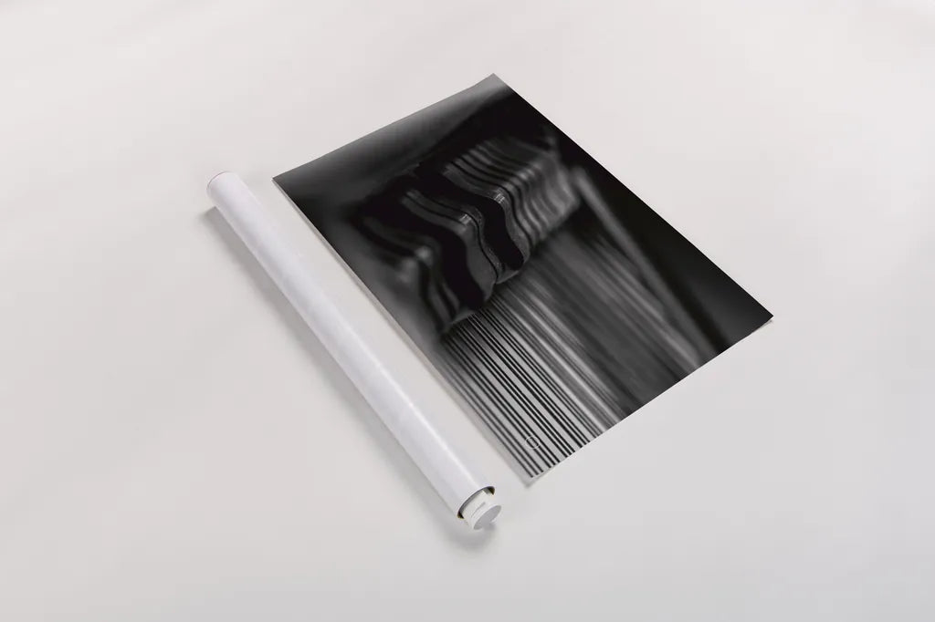 Under the Hood BW by Nathan Larson. shown as a rolled paper print. Available as archival giclee rolled canvas, fine art paper, or poster print. SKU 76317i.