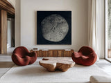 Urchin Still Life III by Nathan Larson. Shown as extra-large giant wall art in a modern living room. Available as an archival giclee rolled canvas, fine art paper, or poster print. SKU 97312a.