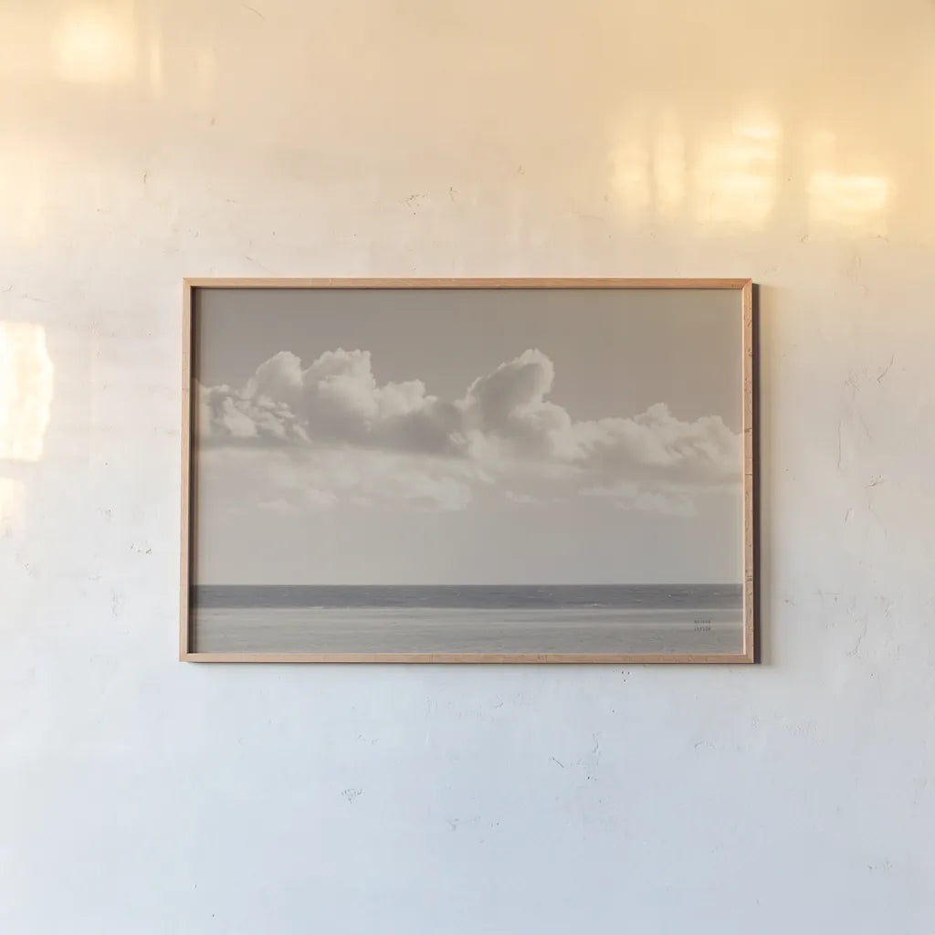 Venice Beach by Nathan Larson. shown as a paper print in a natural frame. Available as a archival giclee rolled canvas, fine art paper, or poster print. SKU 90443i.