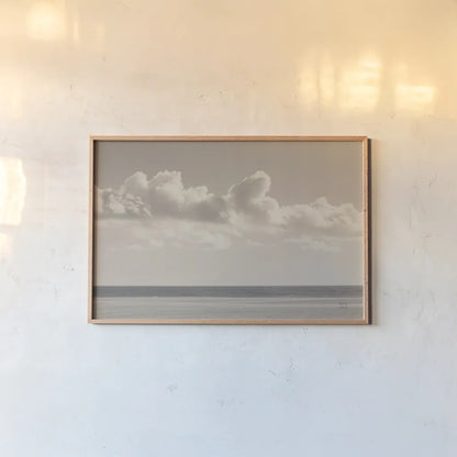 Venice Beach by Nathan Larson. shown as a paper print in a natural frame. Available as a archival giclee rolled canvas, fine art paper, or poster print. SKU 90443i.