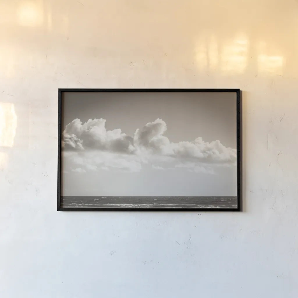 Venice Beach BW by Nathan Larson. shown as a paper print in a black flame. Available as a archival giclee rolled canvas, fine art paper, or poster print. SKU 90444i.