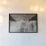 Wapta Falls by Nathan Larson. shown as a paper print in a black flame. Available as a archival giclee rolled canvas, fine art paper, or poster print. SKU 103024i.