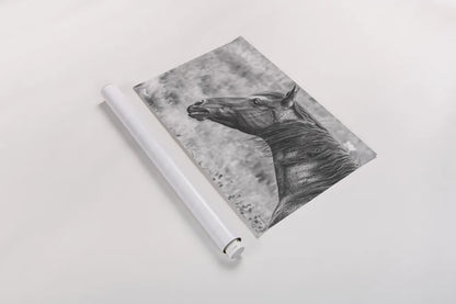 Watchful BW by Nathan Larson. shown as a rolled paper print. Available as archival giclee rolled canvas, fine art paper, or poster print. SKU 99203i.