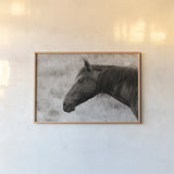 Watchful Sepia by Nathan Larson. shown as a paper print in a natural frame. Available as a archival giclee rolled canvas, fine art paper, or poster print. SKU 99202i.