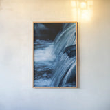 Water Light II by Nathan Larson. shown as a paper print in a natural frame. Available as a archival giclee rolled canvas, fine art paper, or poster print. SKU 103794h.
