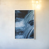 Water Light II by Nathan Larson. shown as a paper print in a white frame. Available as a archival giclee rolled canvas, fine art paper, or poster print. SKU 103794h.