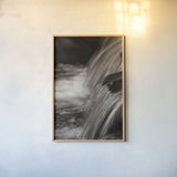 Water Light II Sepia by Nathan Larson. shown as a paper print in a natural frame. Available as a archival giclee rolled canvas, fine art paper, or poster print. SKU 103795h.