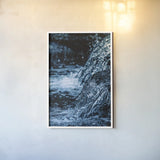 Water Light III by Nathan Larson. shown as a paper print in a white frame. Available as a archival giclee rolled canvas, fine art paper, or poster print. SKU 103796h.