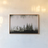 Waterwood by Nathan Larson. shown as a paper print in a natural frame. Available as a archival giclee rolled canvas, fine art paper, or poster print. SKU 90446i.