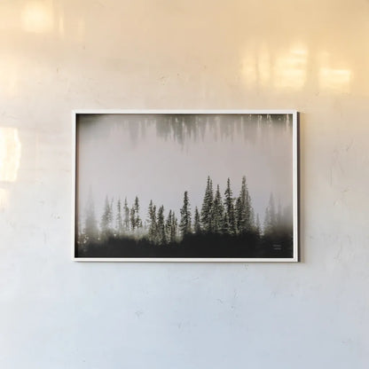 Waterwood by Nathan Larson. shown as a paper print in a white frame. Available as a archival giclee rolled canvas, fine art paper, or poster print. SKU 90446i.