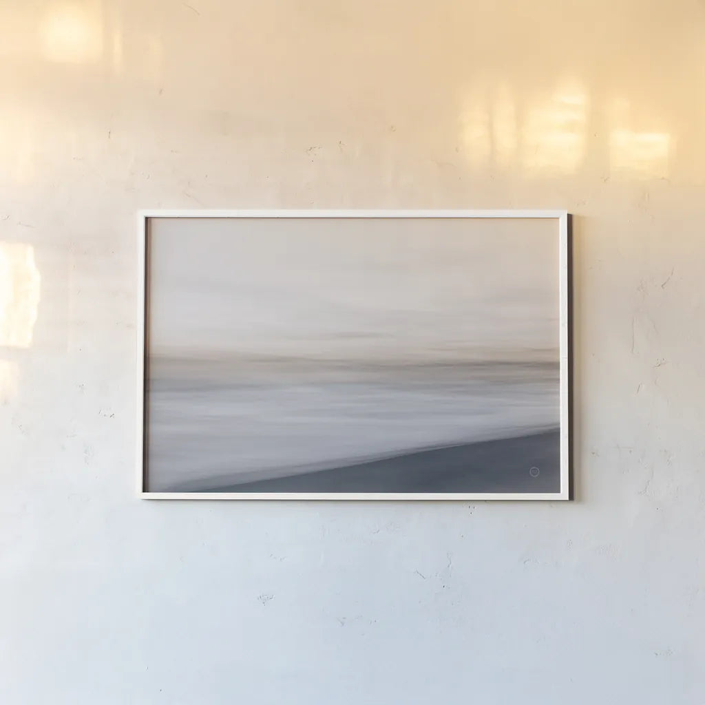 Waves Move Me I by Nathan Larson. shown as a paper print in a white frame. Available as a archival giclee rolled canvas, fine art paper, or poster print. SKU 70532i.
