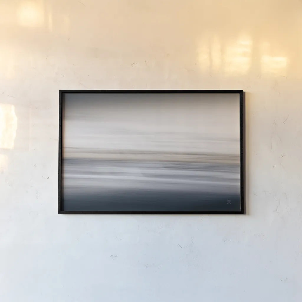 Waves Move Me IV by Nathan Larson. shown as a paper print in a black flame. Available as a archival giclee rolled canvas, fine art paper, or poster print. SKU 70535i.